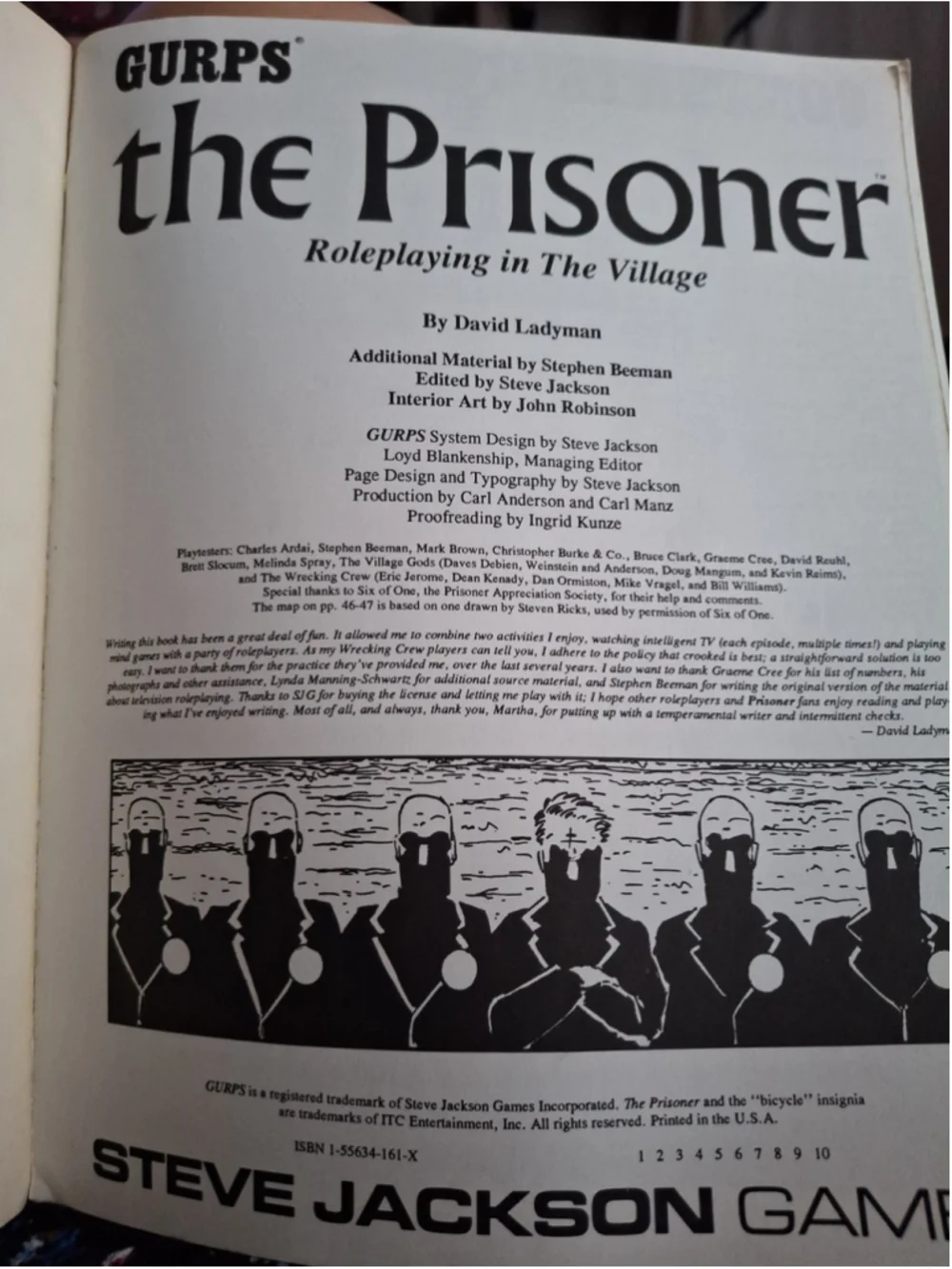 Gurps: The Prisoner by David Ladyman (Paperback, Steve Jackson Games, 1989)